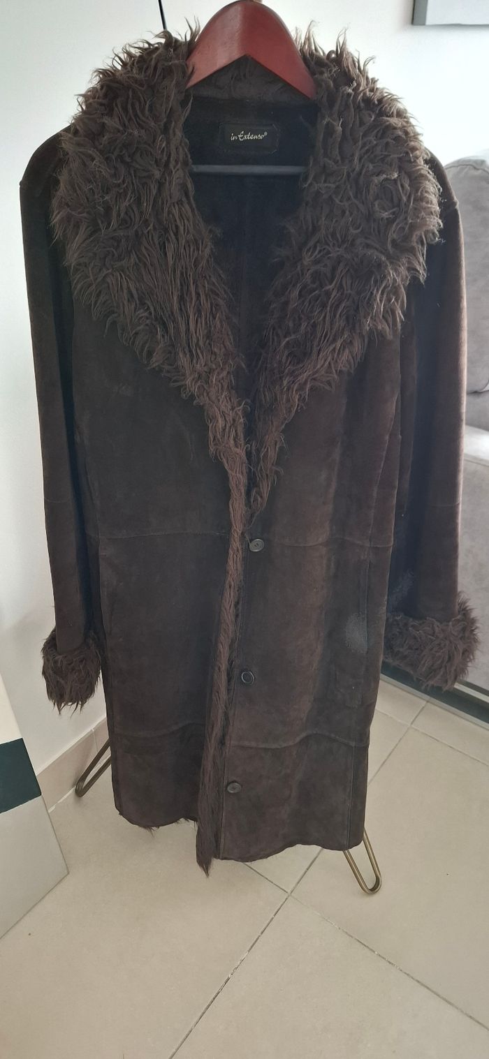 Manteau  daim femme marron