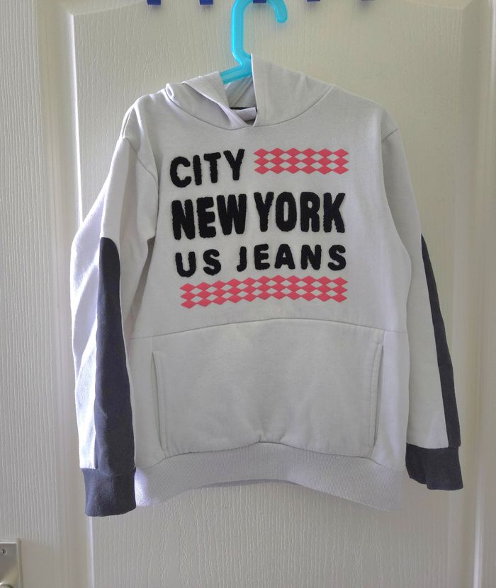 sweat à capuche US jeans taille 10 ans