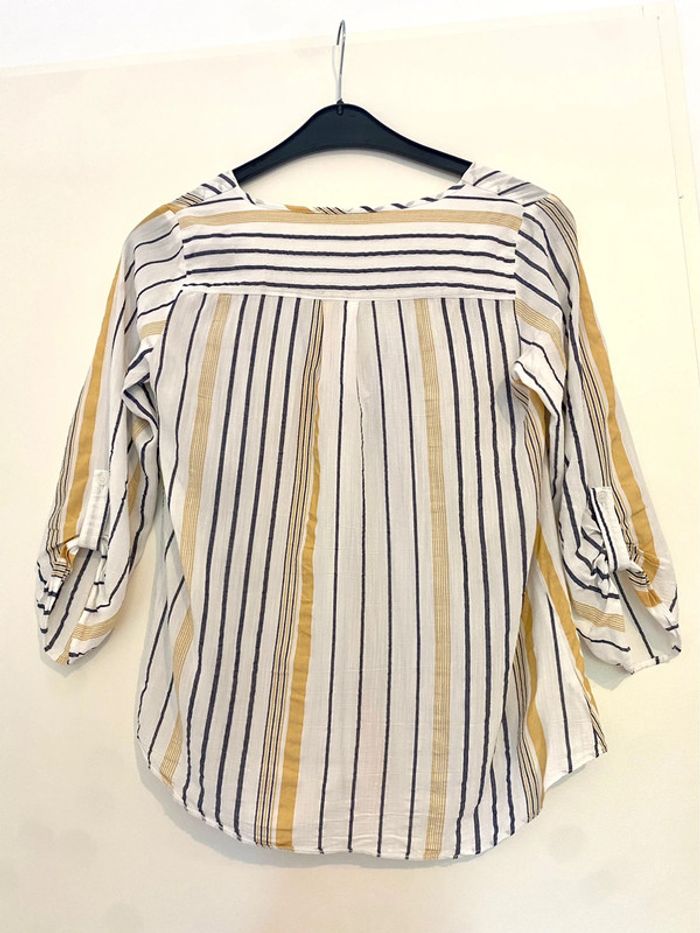 Blouse Springfield à rayures jaunes et bleues - photo numéro 2