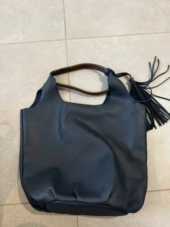 Sac seau navy, très bon état, 44x30cm