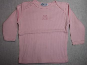 T-shirt rose, 3 mois