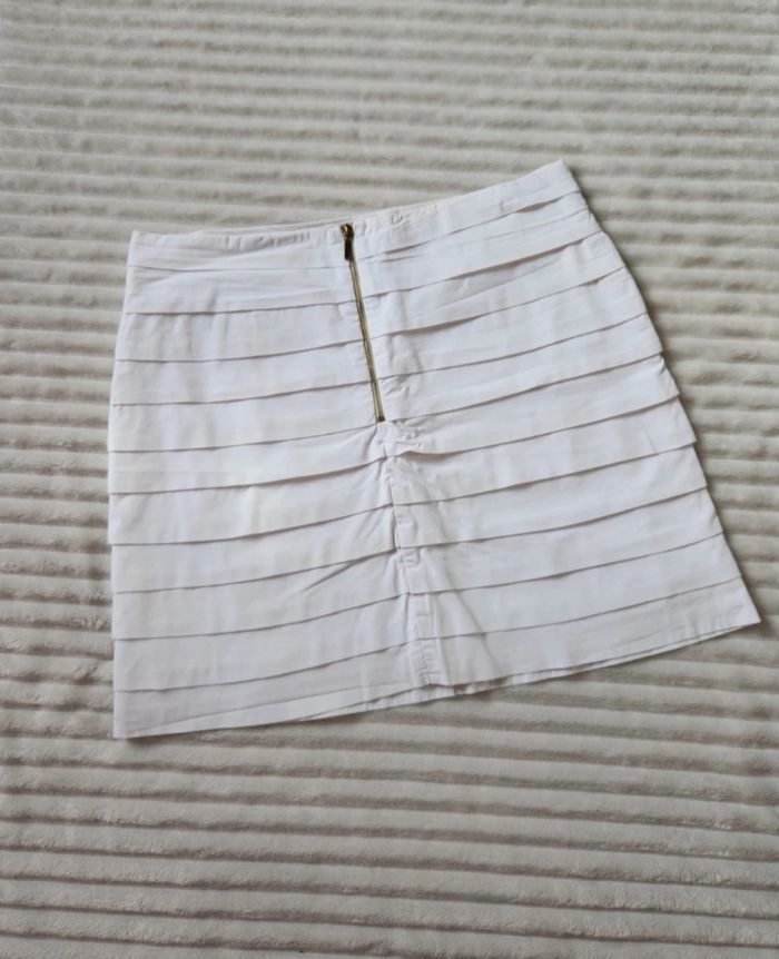 Jupe courte blanche doublée Gémo – Taille 40 – Très bon état - photo numéro 4
