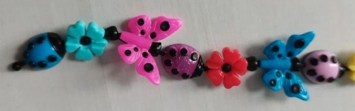 Collier forme insectes et fleurs - photo numéro 2