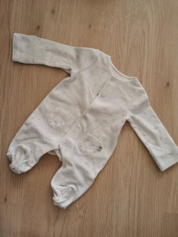 Pijama blanc motifs velours