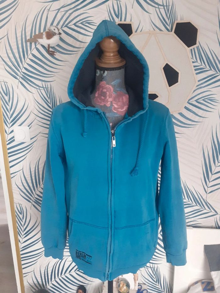 Veste zippé bleu M