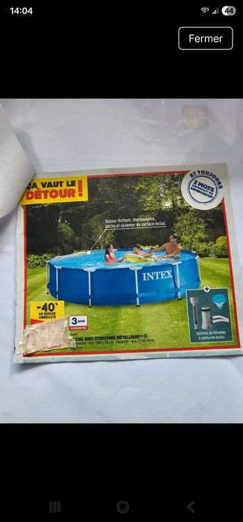 Piscine intex 366x84cm