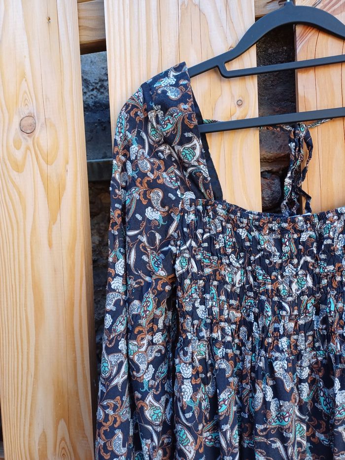 Jolie blouse originale à manches longue imprimé fleurs baroque Cache Cache - photo numéro 4