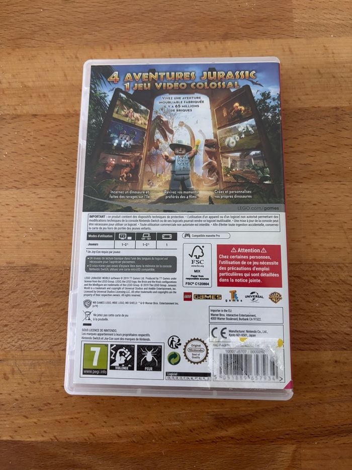Jeu Switch lego jurassic world - photo numéro 2