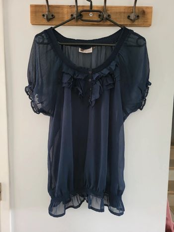 Kiabi woman blouse marine transparente Taille 46