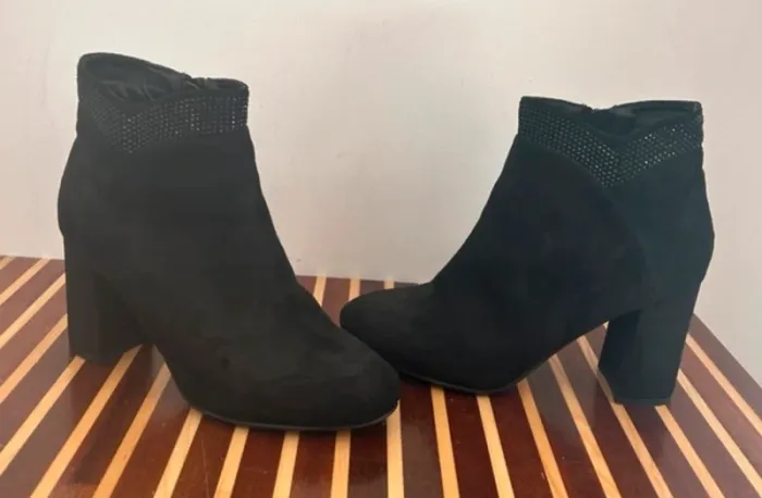 Girlhood bottines noires à strass, femme pointure 37 - photo numéro 5