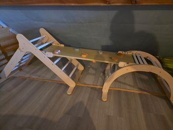 Verbaudet jouet bois escalade pont toboggan