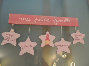 Porte photos en bois chambre fille