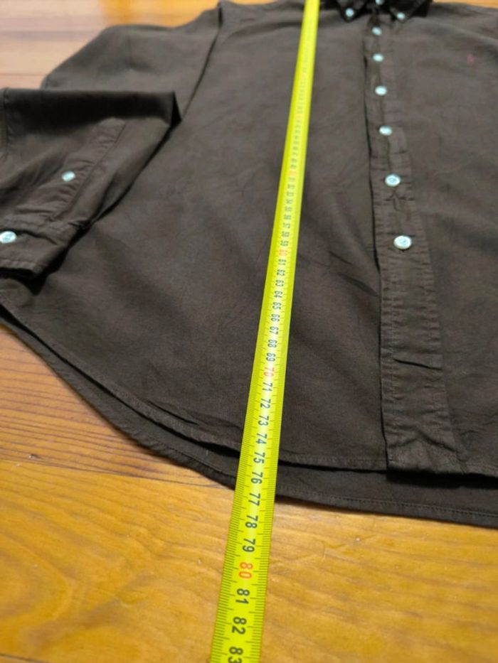 Chemise Manches  Longues - Ralph Lauren - Logo brodé bordeaux - Marron - Taille M - photo numéro 12