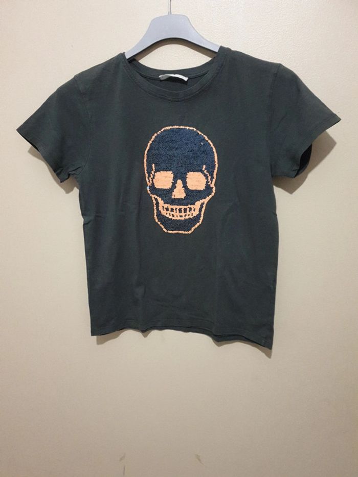 T shirt sequins réversibles 10 ans zara - photo numéro 3