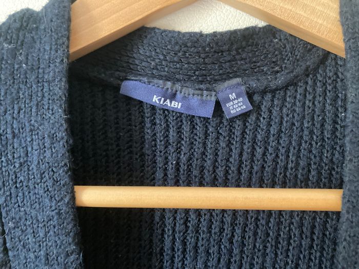 gilet long en maille à croiser sans bouton - photo numéro 5