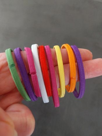 Lot de 9 élastiques à cheveux avec bande anti dérapante