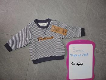sweat tape à l'oeil taille 3 mois