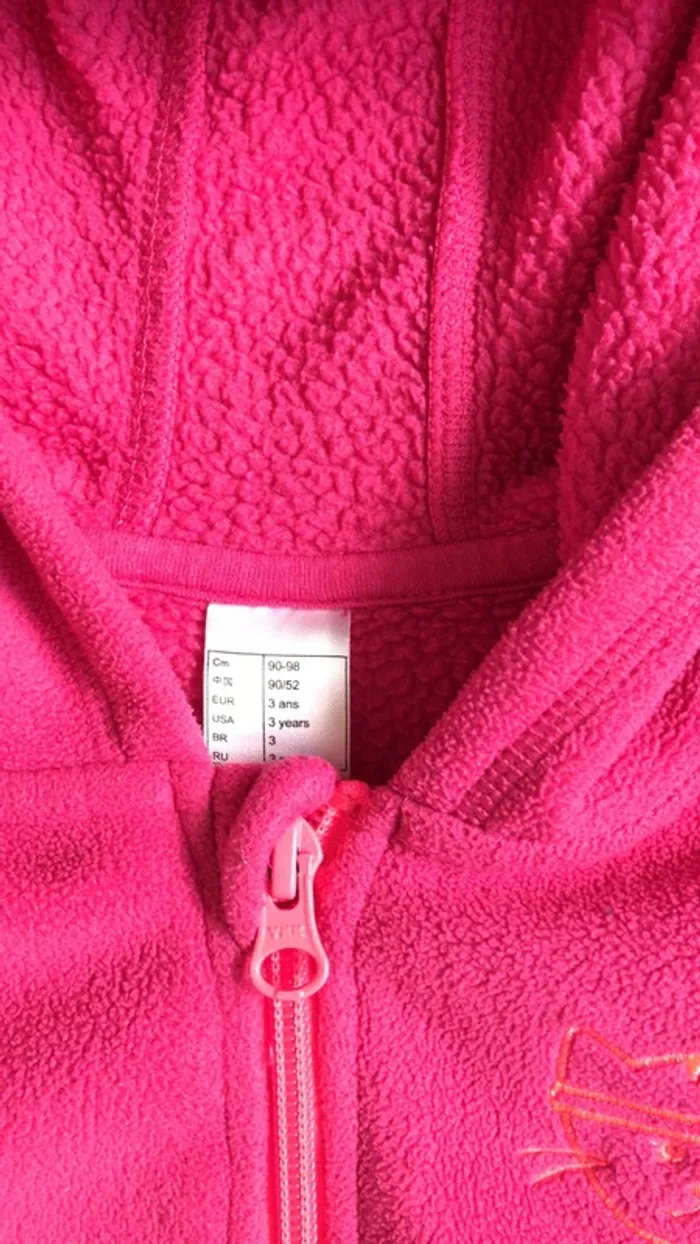 Gilet polaire fushia Décathlon 3 ans - photo numéro 3