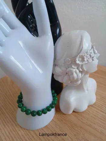 Malachite Bracelet en pierres naturelles 19cm