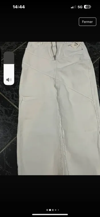 Jupe en jean Hanan blanche, taille 36 neuve