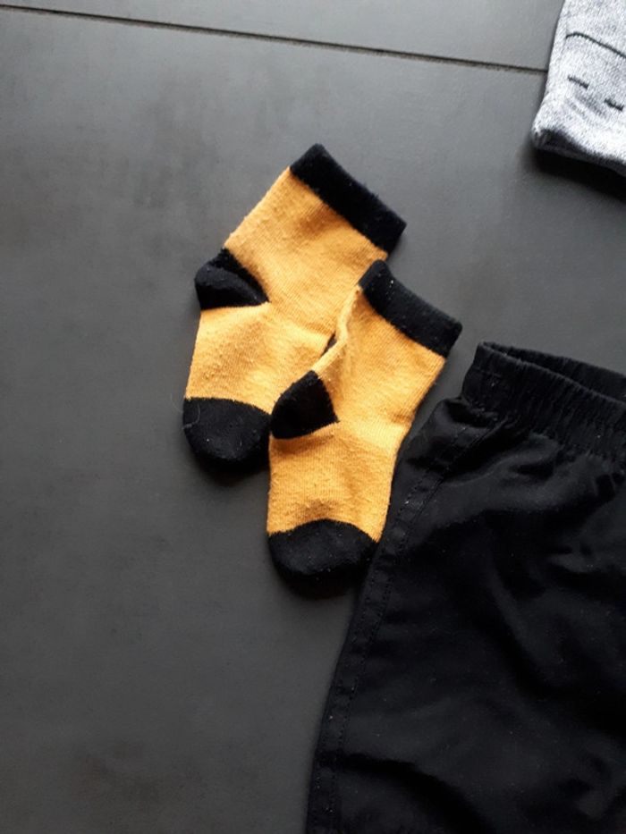 Ensemble 3 pièces sweat chaud pantalon élastiqué chaussettes 6 mois - photo numéro 4