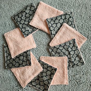 10 lingettes lavables 12x12 cm 