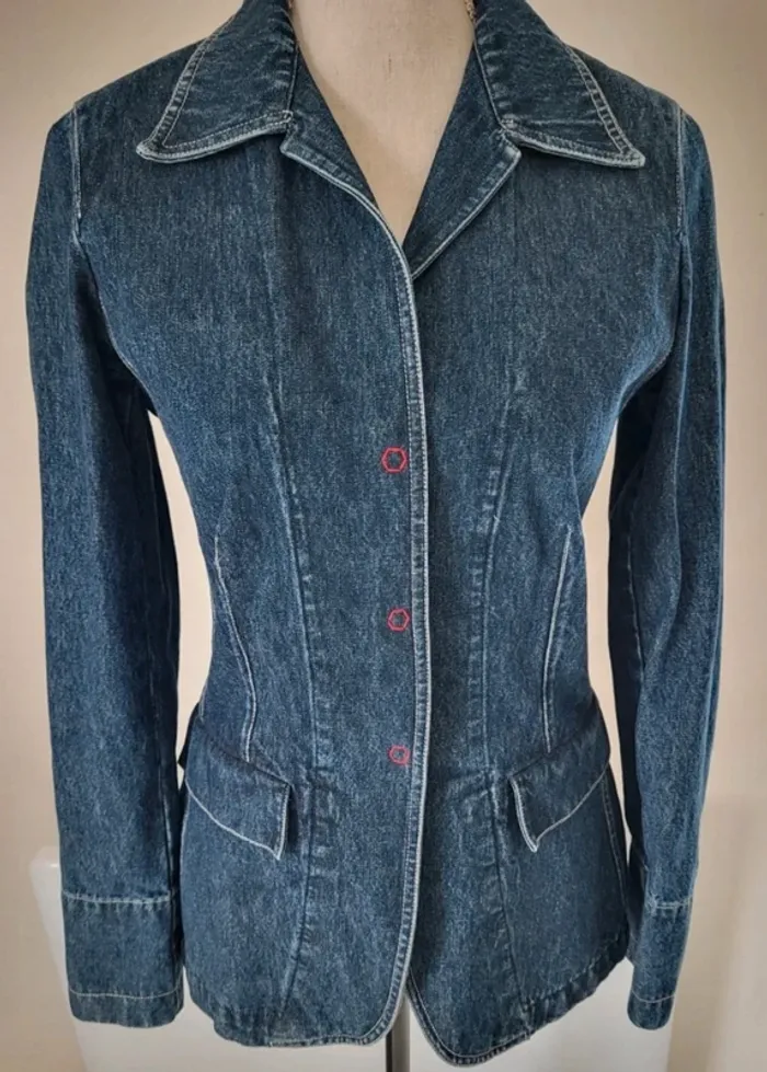 Veste en jean bleue foncée A.Ventilo Taille 36 - photo numéro 2