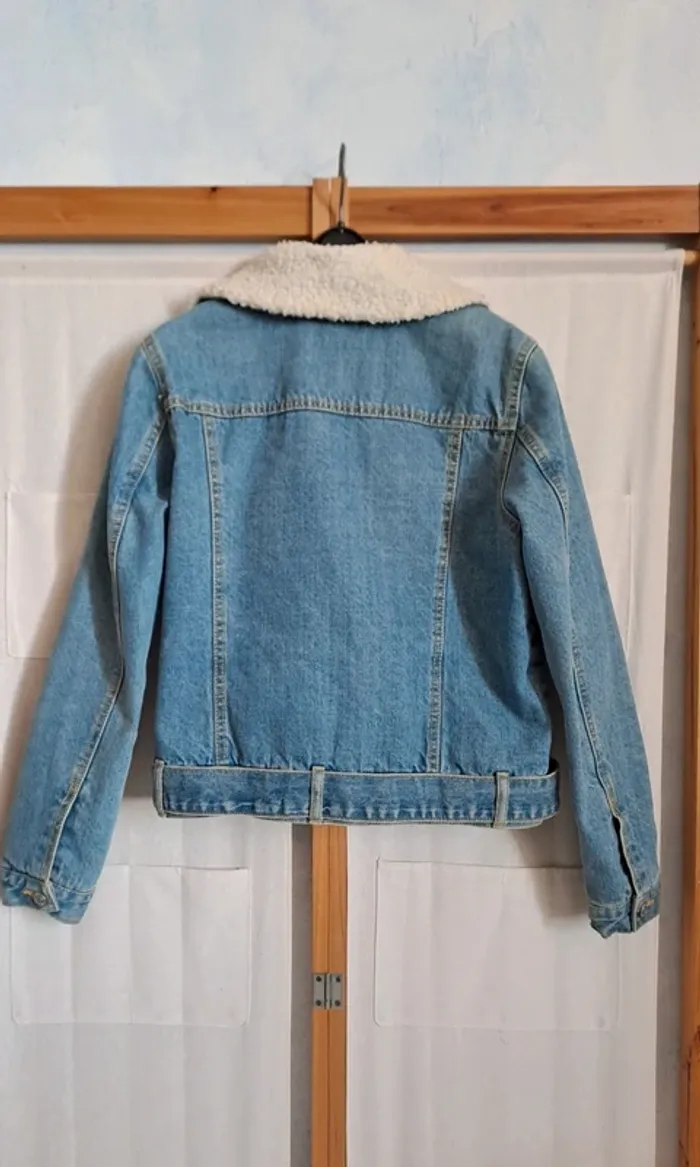 Veste en Jean / Veste Mouton et Jeans / Perfecto / Blazer Jean Mouton / Veste femme mouton - photo numéro 3