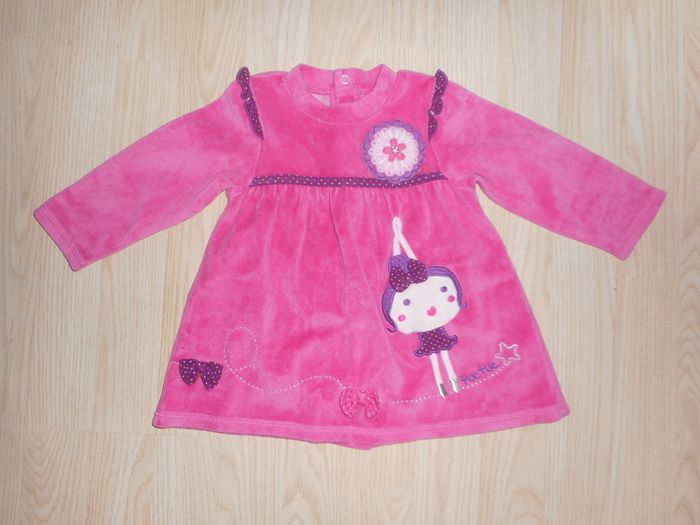 Robe pour Bébé Fille Tuc Tuc Velours Rose Taille 12 Mois