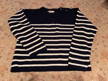 pull fille marine rayé 12 ans