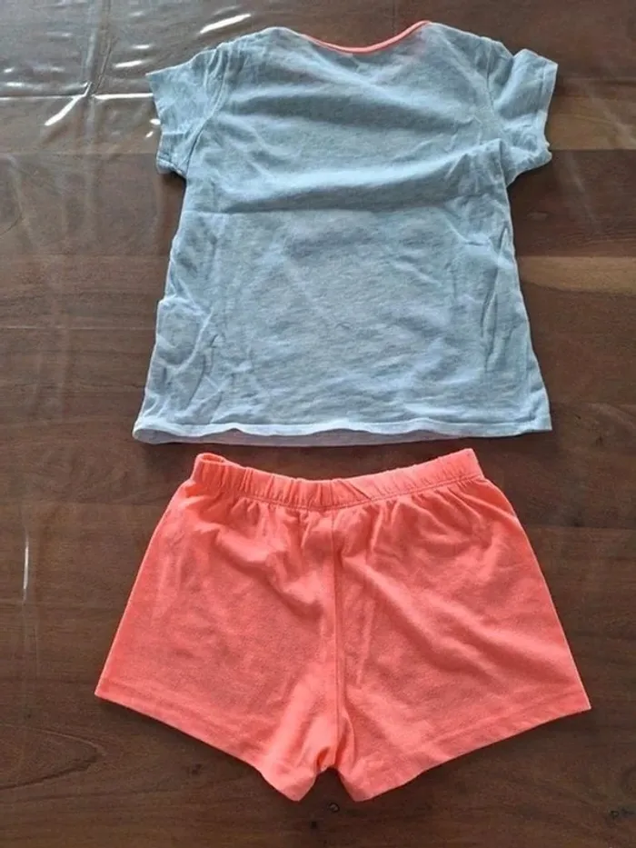 Pyjama short 2 pièces fluo Inextenso 6 ans - photo numéro 3
