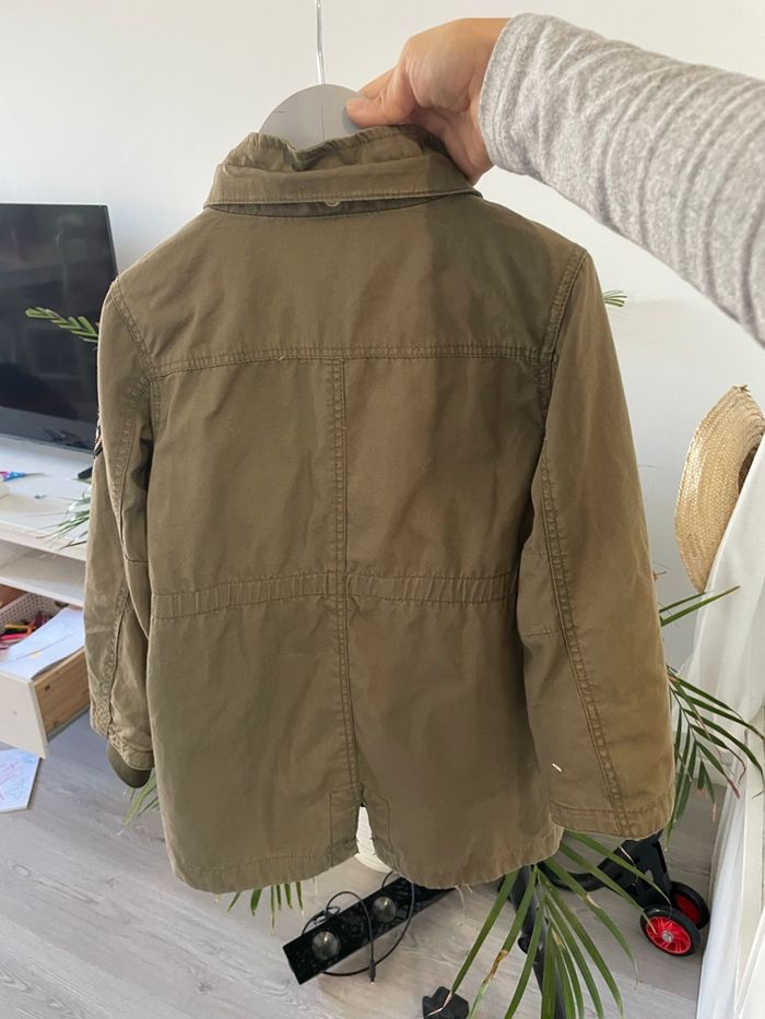 H&M - parka à capuche kaki  taille 4/5 ans - photo numéro 6