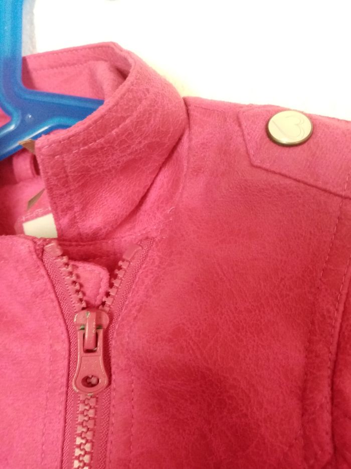 4 ans orchestra veste blouson rose style perfecto aspect daim toutes saisons /Excellent état - photo numéro 6