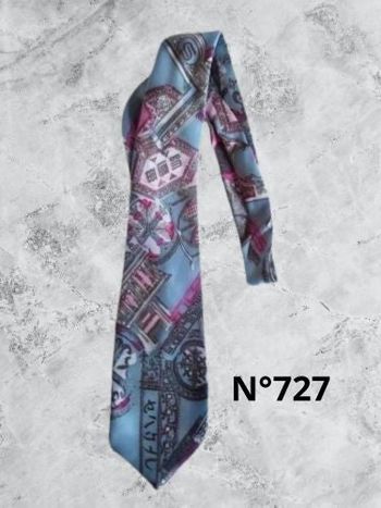 N°727 Cravate multicolore/bleu.