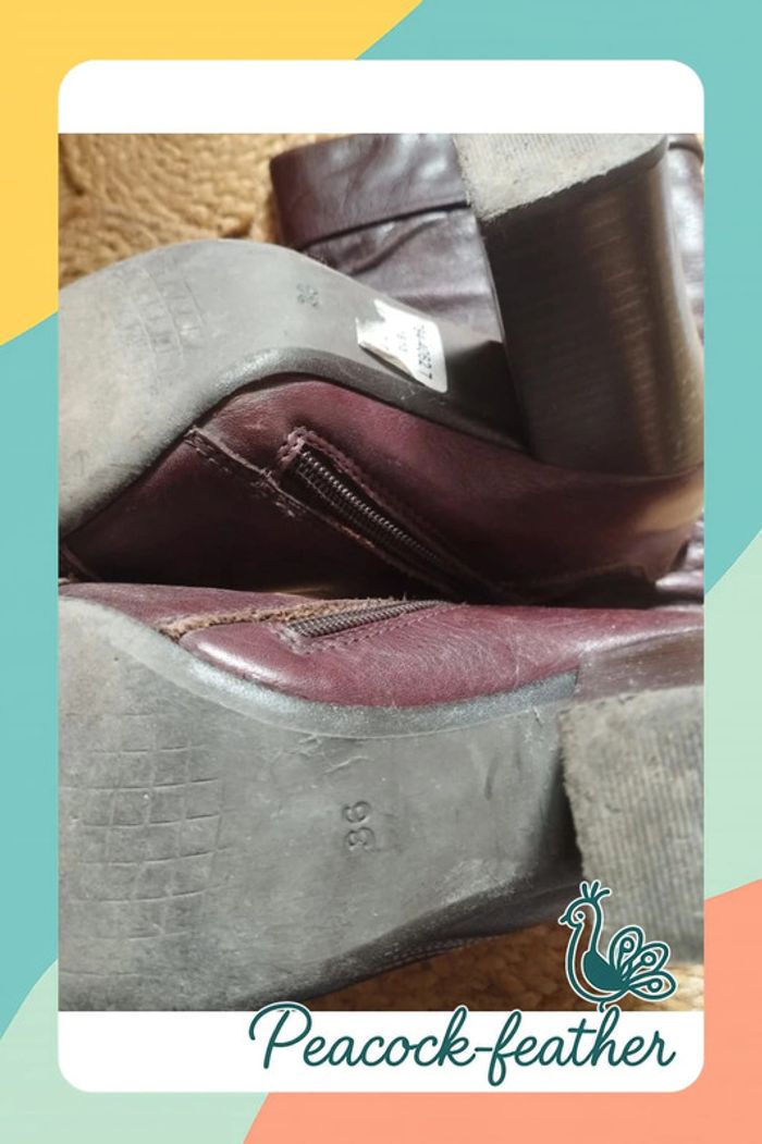 Bottes talons marrons 36 - photo numéro 10