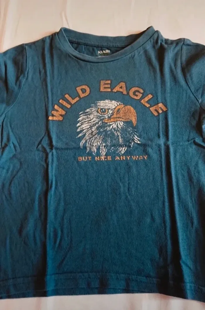 Tee-shirt marine motif aigle - photo numéro 2
