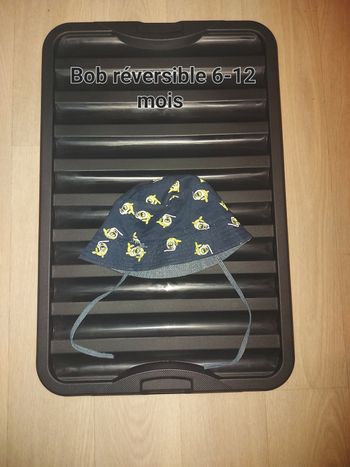 Bob réversible 6-12 mois bleu marine