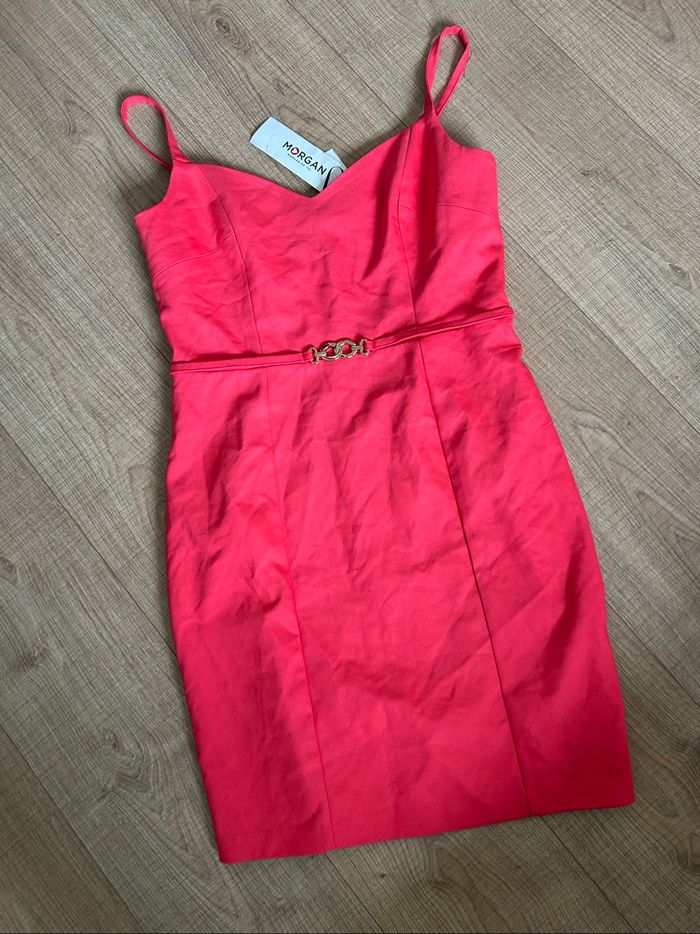 Robe rose corail neuve à bretelles Morgan taille 40 (valeur 65€) - photo numéro 7