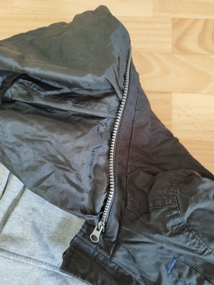 Blouson 2 en 1 veste imperméable et gilet zippé garçon 4 ans  noir gris Sergent Major - photo numéro 3