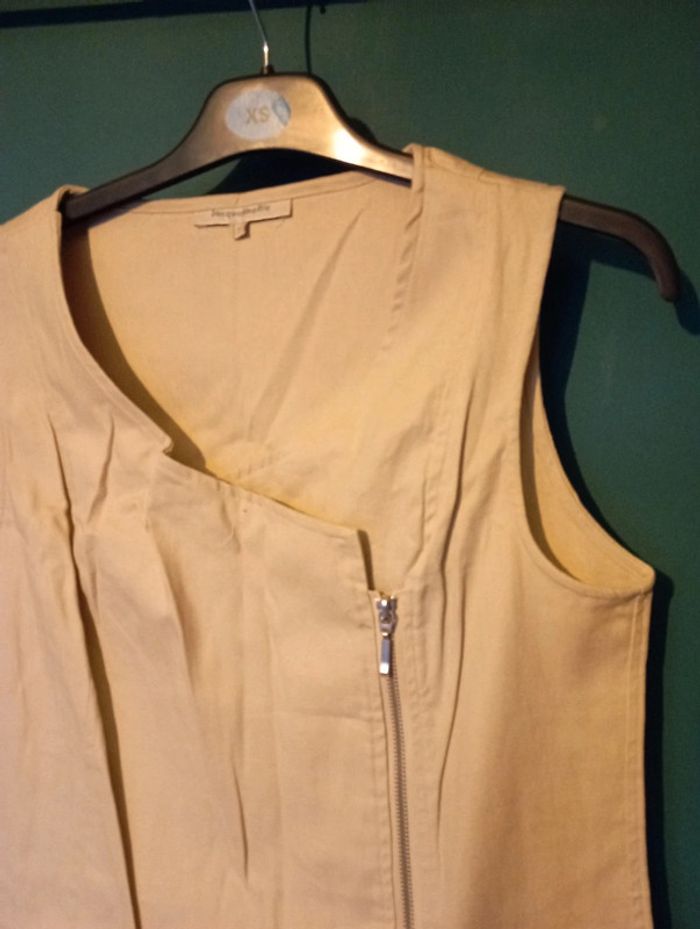 Robe écru entièrement zippée - photo numéro 2