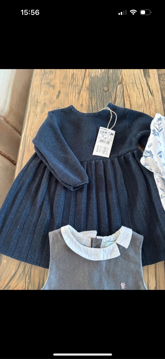 Lot bébé fille 12 mois tape à l’œil kiabi sergent major. - photo numéro 2