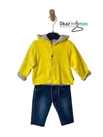 Ensemble Absorba bébé garçon 6 mois (sweat-gilet à capuche + jean)