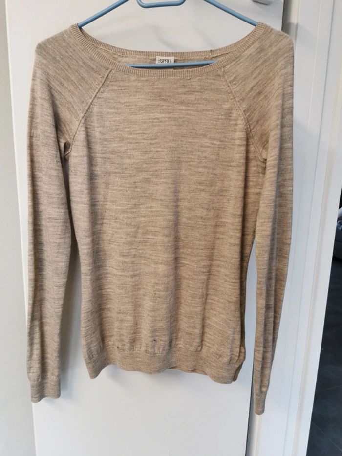 Pull léger beige chiné