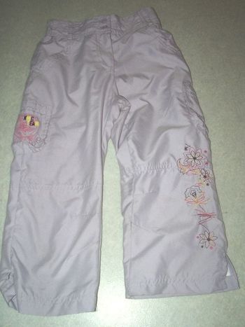 Pantalon parme avec broderie