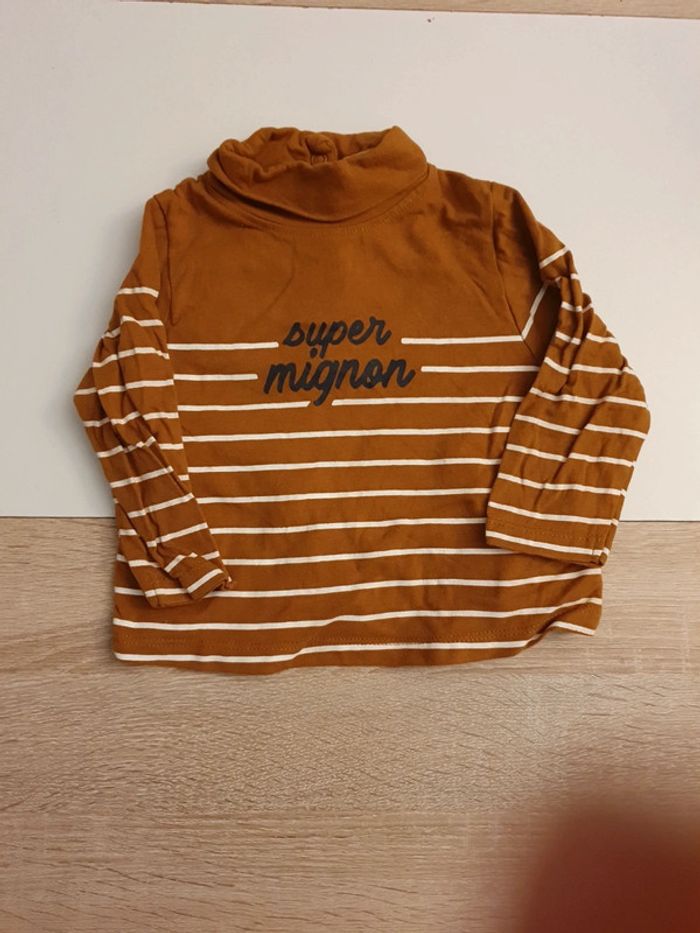 T shirt manches longues col monté 6 mois TAO