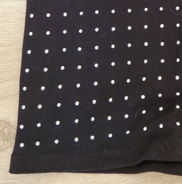 Joli mini-jupe de Maternité Noire à Pois Blancs - photo numéro 3