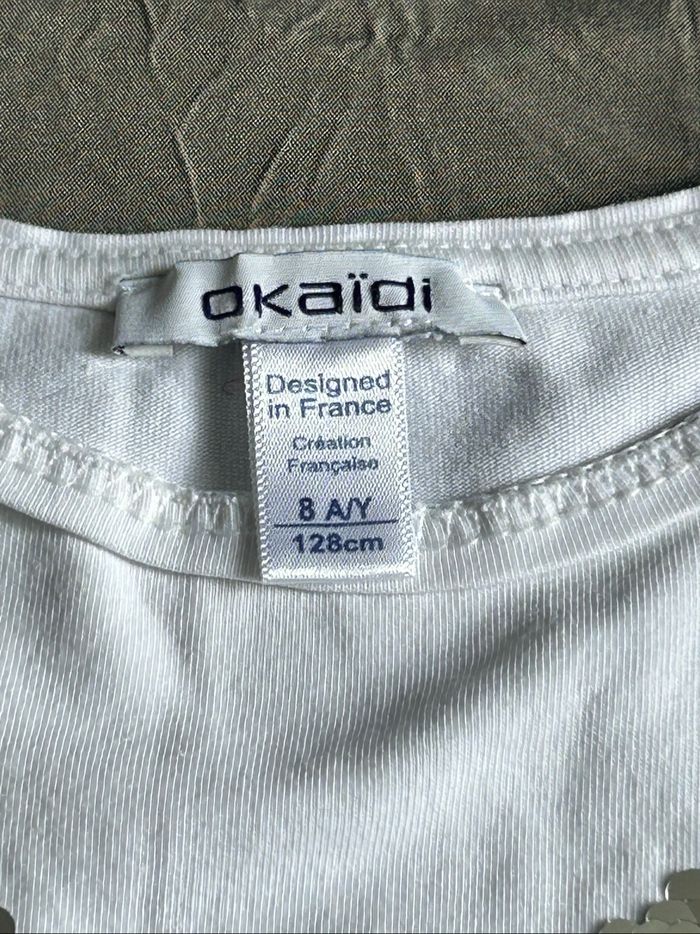 Lot de 5 t-shirts manches longues fille à motifs en sequins - photo numéro 9