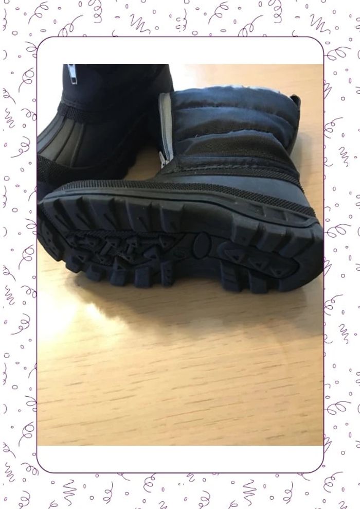 Bottes de neige noires taille 27 - photo numéro 3