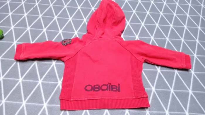 🦁 Lot 2 gilets zippés à capuche, 6 mois garçon - photo numéro 4