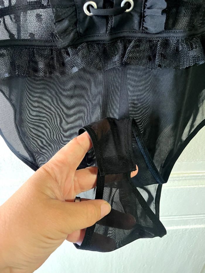 Body femme sexy tulle dentelle shein river island taille 16 - photo numéro 4